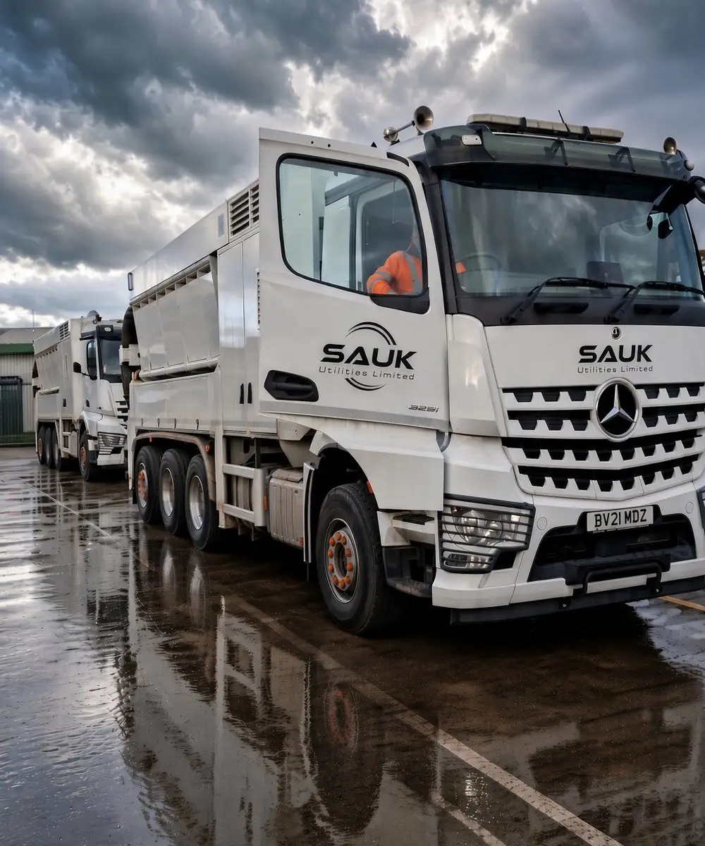 SAUK Vac-Ex unit set up and working on site